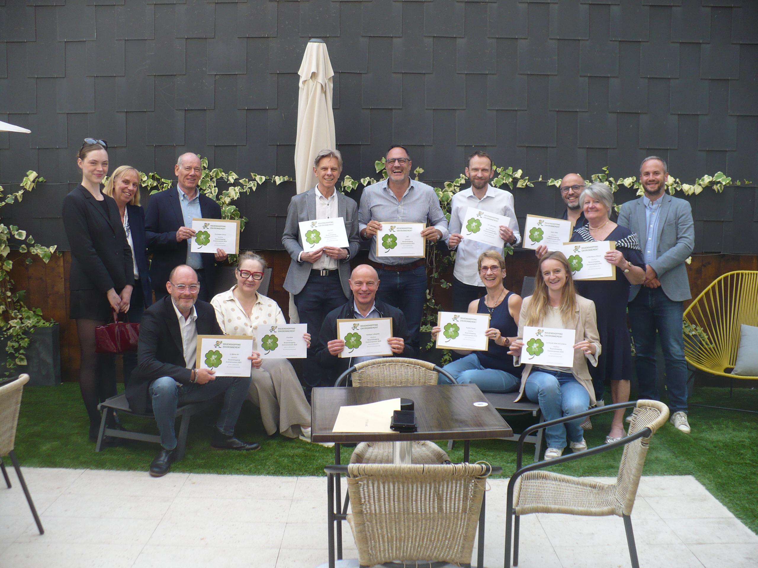 Remise des labels Rouenshopping Environnement aux premiers labellisés