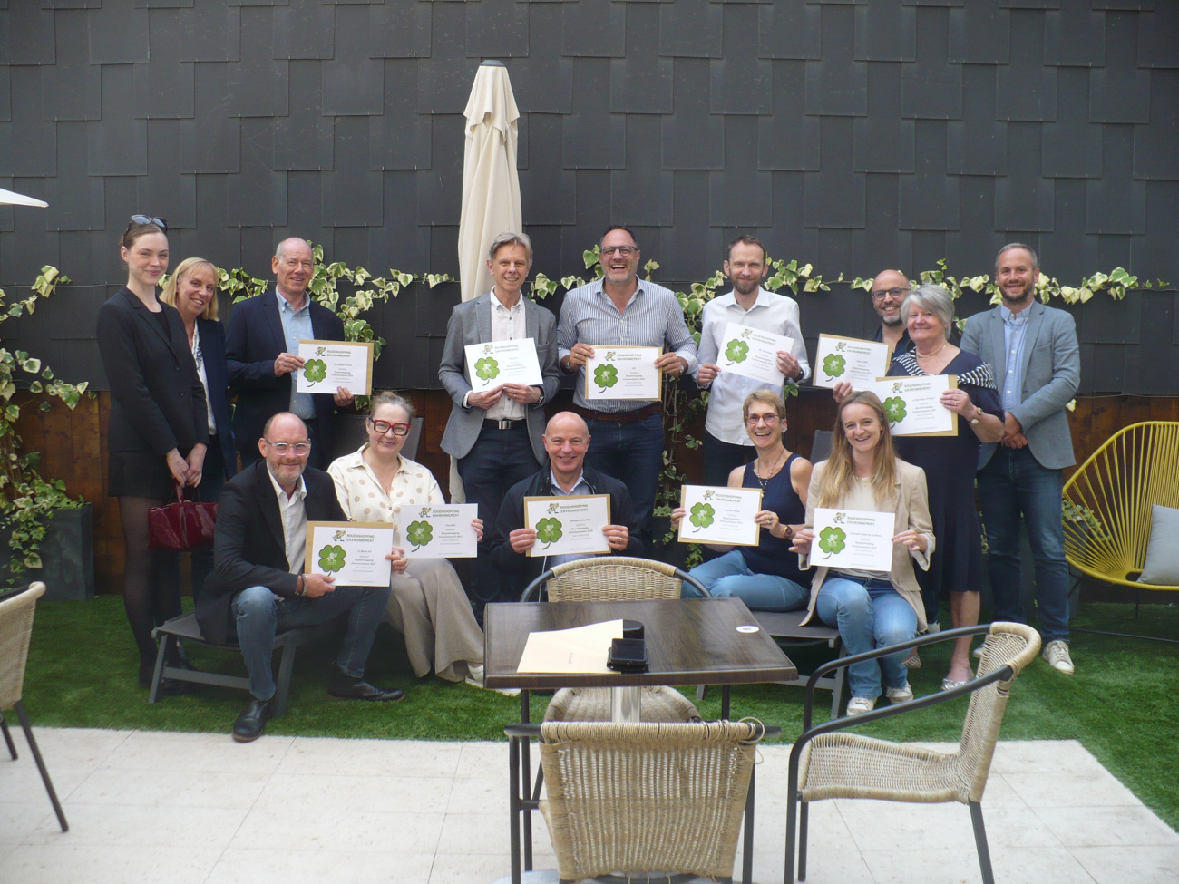 Remise des labels Rouenshopping Environnement aux premiers labellisés